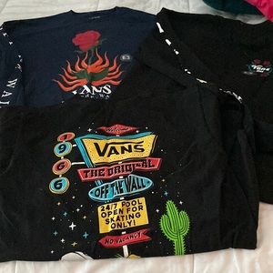 3 mens size Small Vans NWT and NWOT shirts